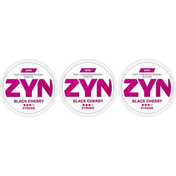 Bolsas Zyn Black Cherry Strong 3 Unidades
