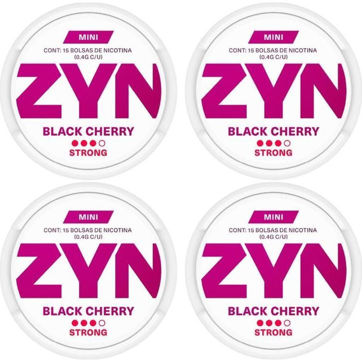 Bolsas Zyn Black Cherry Strong 4 Unidades