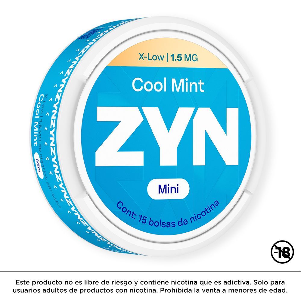 Pouches De Nicotina Zyn X-Low Mini Cool Mint (1.5 mg) 1 Unidad