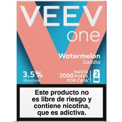 Veev One Pod (1000 Puffs 3.5% Nicotina) Watermelon Caja 2 Unidades
