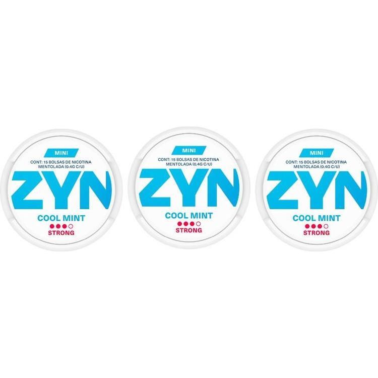 Bolsas Zyn Cool Mint Strong 3 Unidades