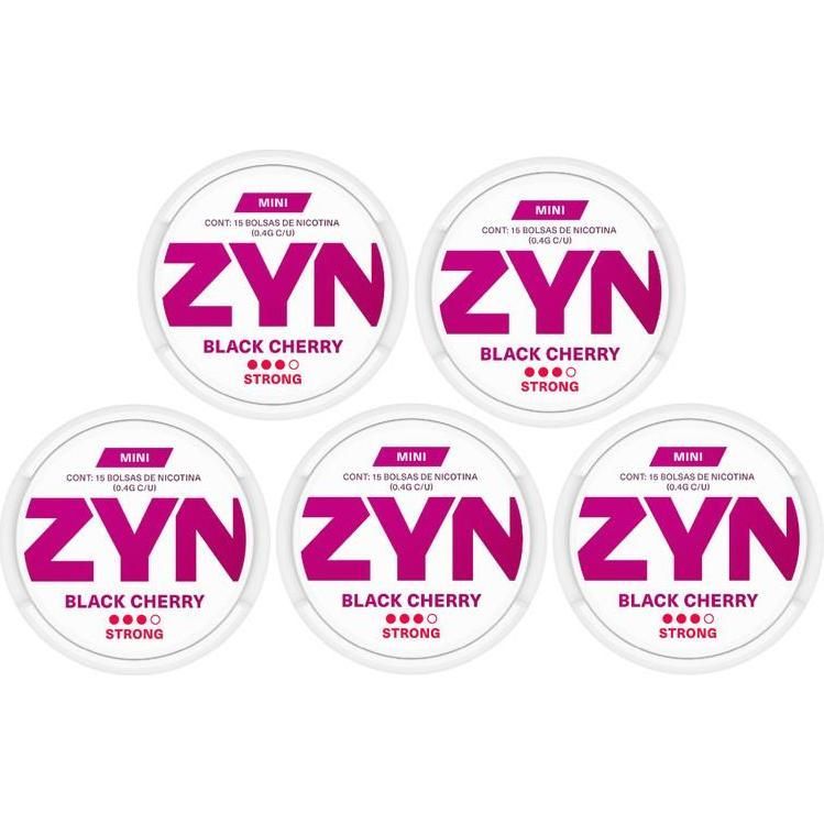Bolsas Zyn Black Cherry Strong 5 Unidades