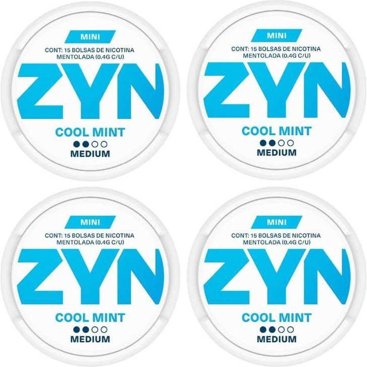 Bolsas Zyn Cool Mint Medium 4 Unidades